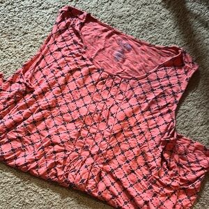 Croft & Barrow Coral and Black Tank Top